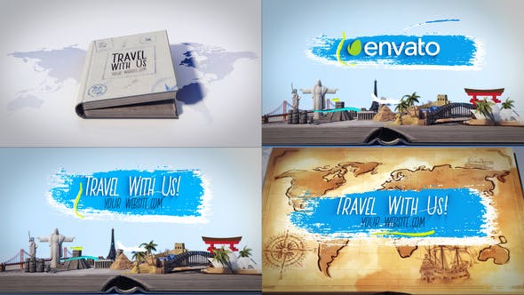 Travel Book Logo Reveals - 23147112 Download Videohive