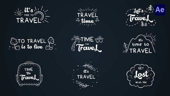 Travel cartoon text logo animations [After Effects] - 38693123 Download Videohive