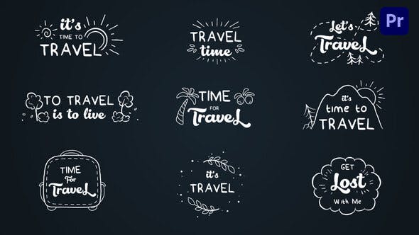 Travel cartoon text logo animations [Premiere Pro] - 38750220 Videohive Download