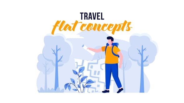 Travel Flat Concept - 32322544 Videohive Download
