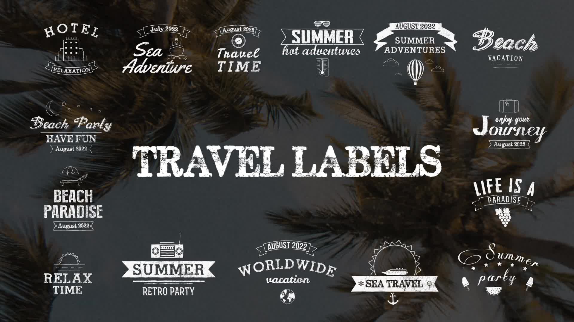 Travel Labels Videohive 38399084 After Effects Image 1