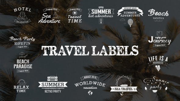 Travel Labels - Videohive 38399084 Download