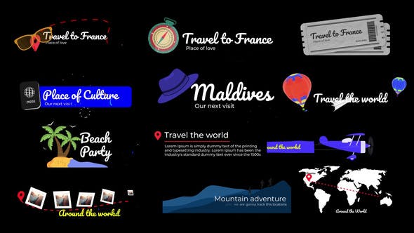 Travel Lower Thirds - Download 33321585 Videohive