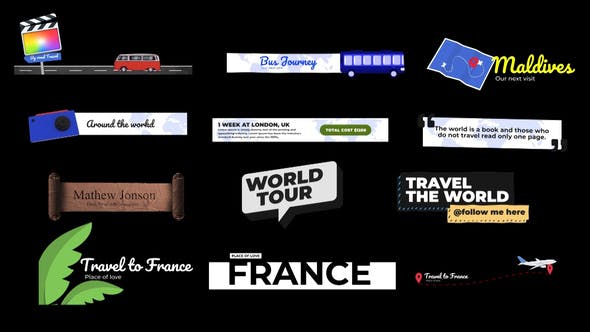 Travel Lower Thirds - Download 35011180 Videohive