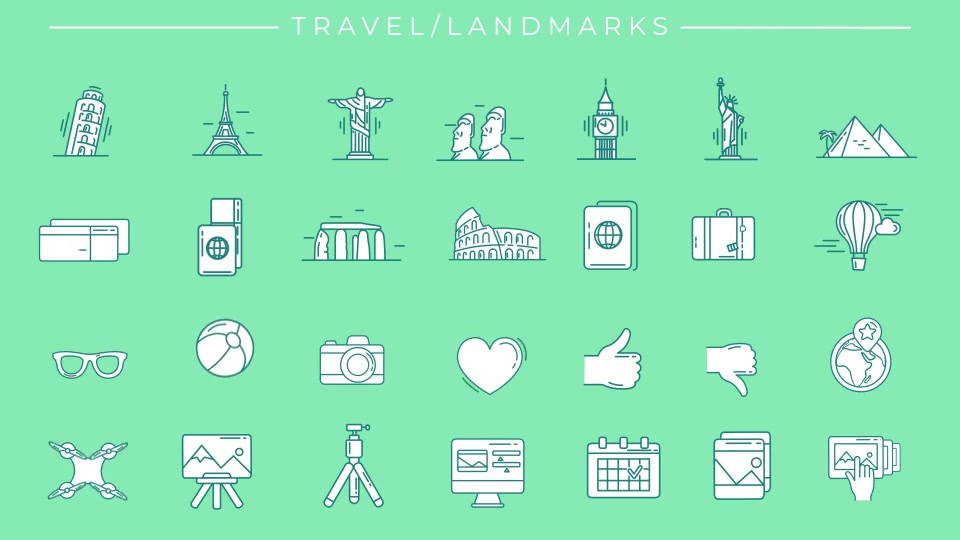 Travel & Map Icons Videohive 29513120 After Effects Image 11