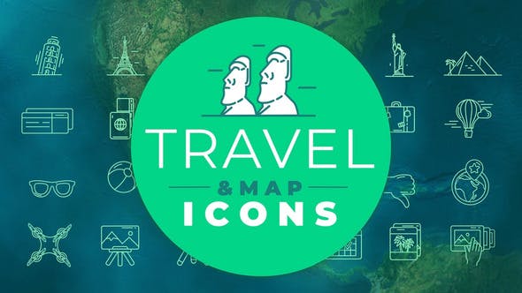 Travel & Map Icons - Videohive 29513120 Download