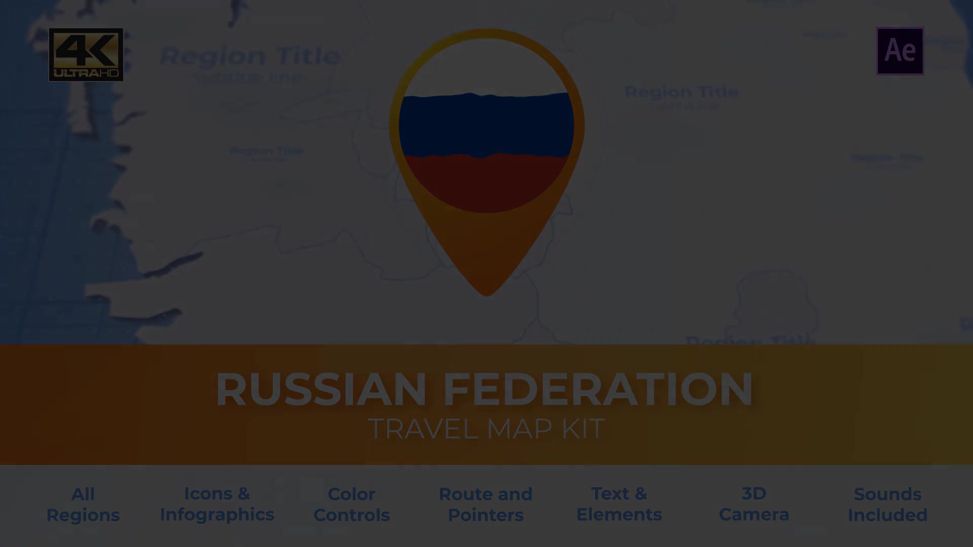 Travel Map Russia Russian Federation Map Videohive 26922771 After Effects Image 6
