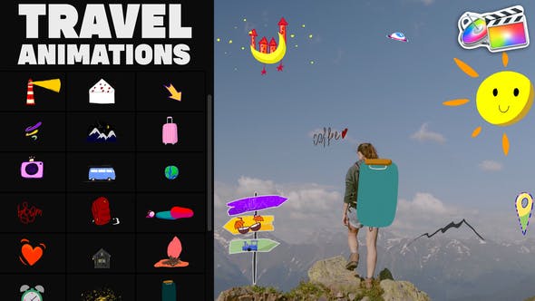 Travel Stickers for FCPX - Download 37725103 Videohive