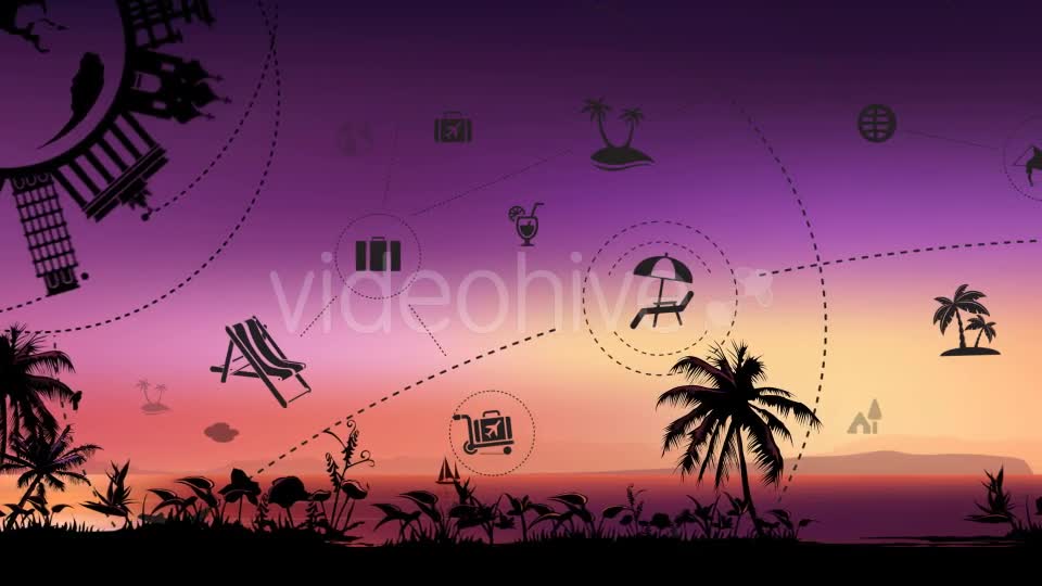 Travel & Tourism Tropical Sunset Background - Download Videohive 20494007