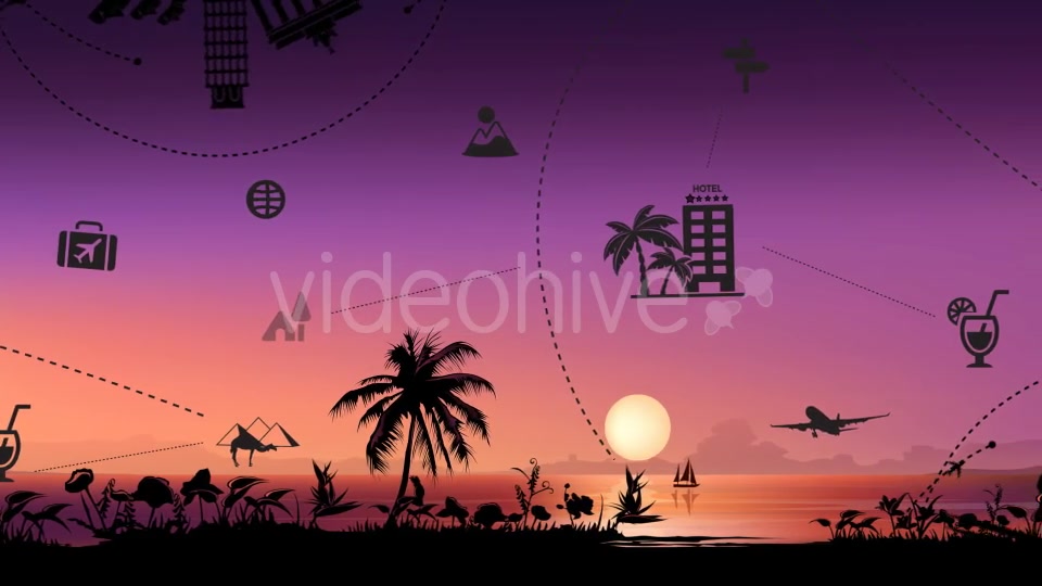 Travel & Tourism Tropical Sunset Background - Download Videohive 20494007