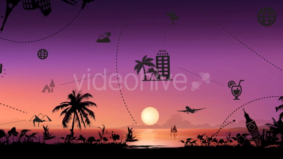 Travel & Tourism Tropical Sunset Background - Download Videohive 20494007