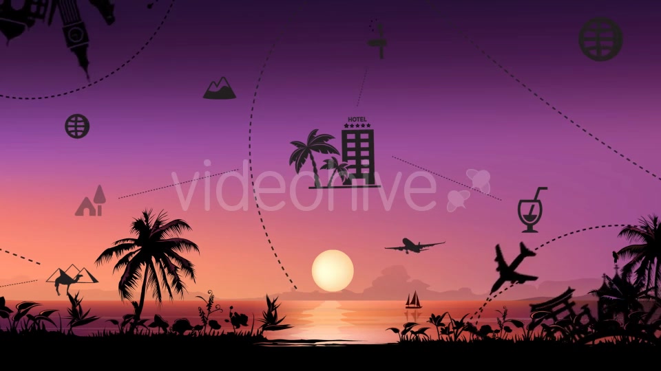 Travel & Tourism Tropical Sunset Background - Download Videohive 20494007