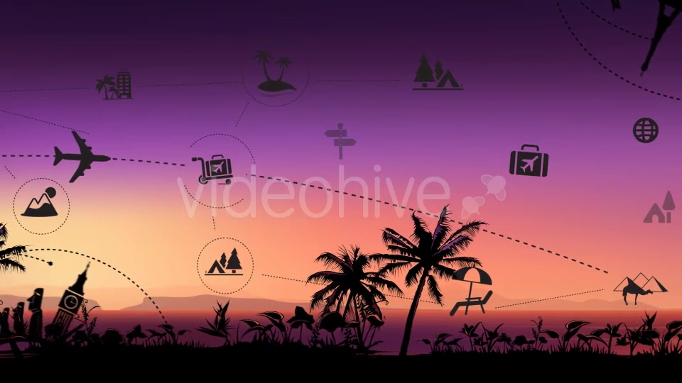 Travel & Tourism Tropical Sunset Background - Download Videohive 20494007