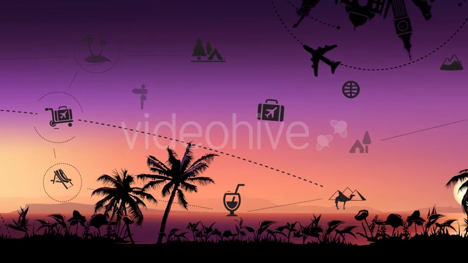 Travel & Tourism Tropical Sunset Background - Download Videohive 20494007