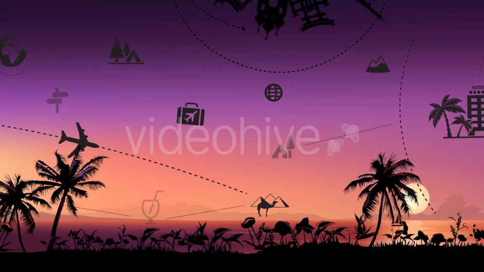 Travel & Tourism Tropical Sunset Background - Download Videohive 20494007