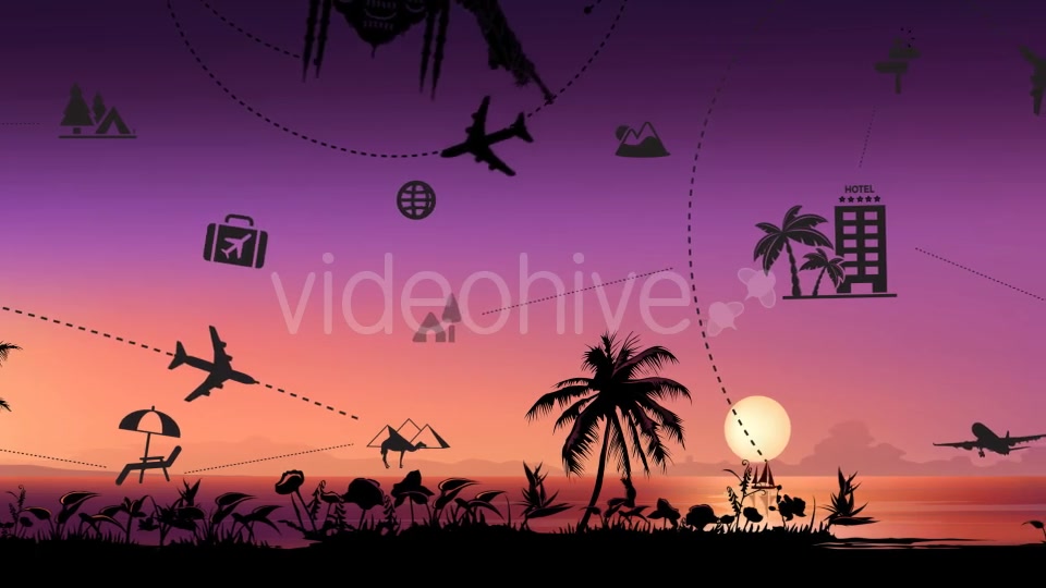 Travel & Tourism Tropical Sunset Background - Download Videohive 20494007