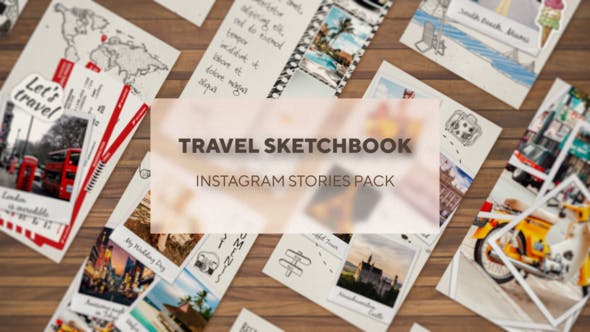 Travelers Sketchbook Instagram Stories Pack - 24352947 Download Videohive