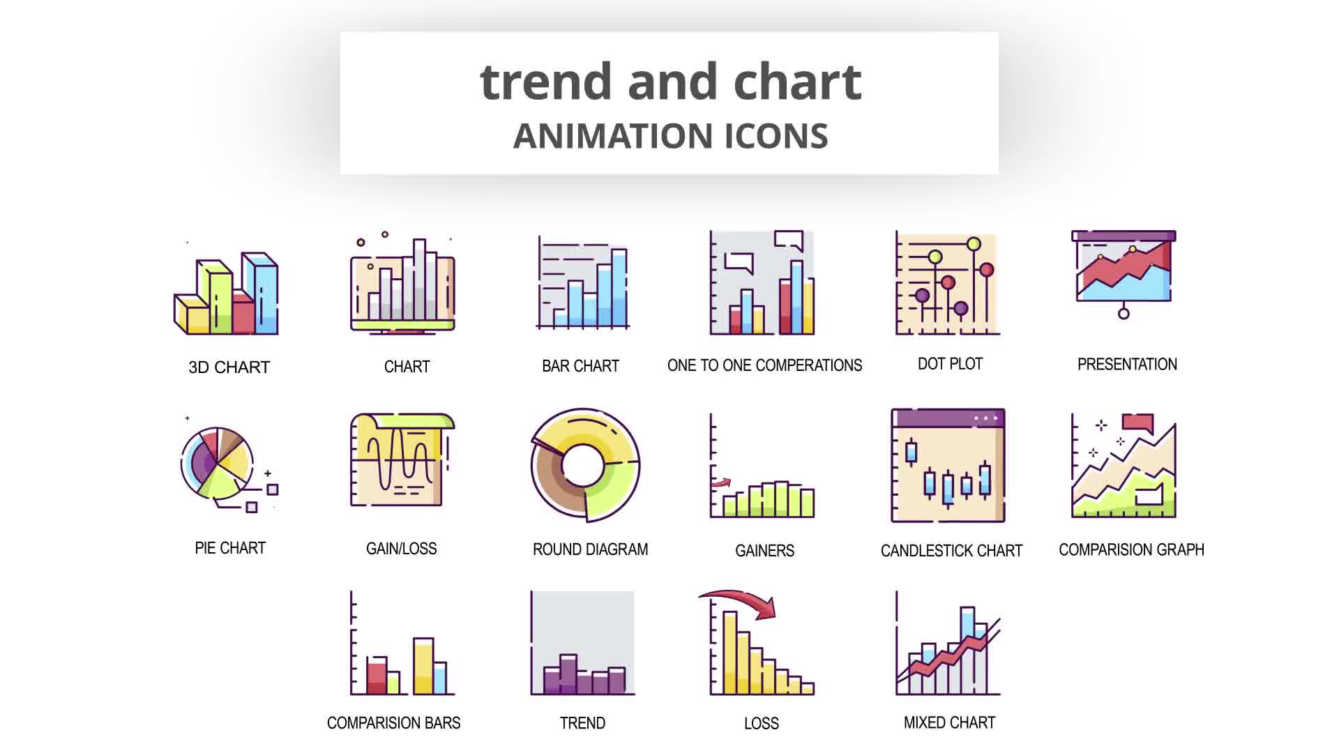 Trend & Chart Animation Icons Videohive 30041919 After Effects Image 10