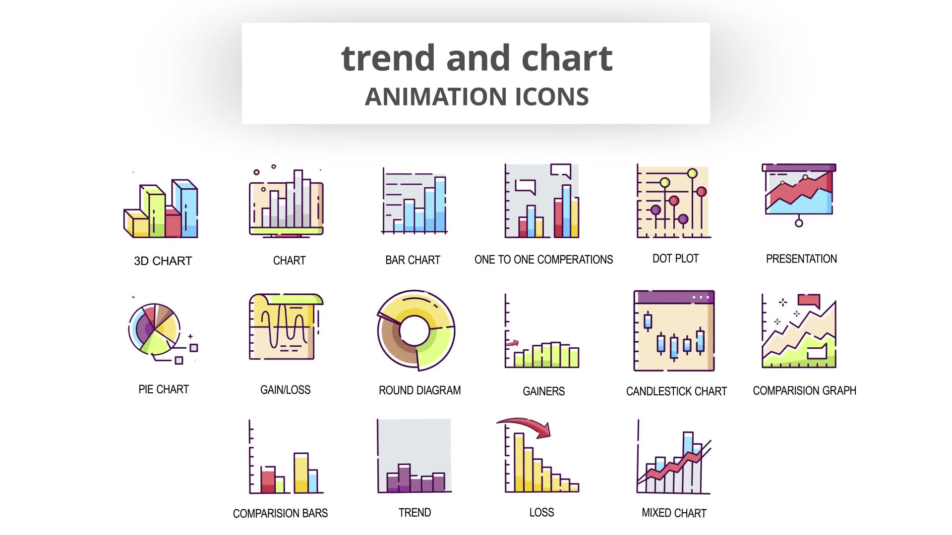 Trend & Chart Animation Icons Videohive 30041919 After Effects Image 5