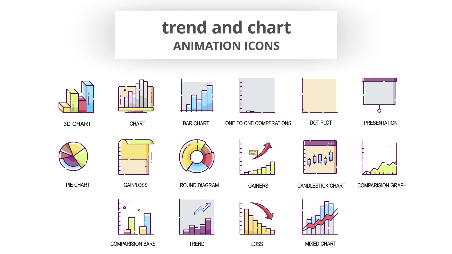 Trend & Chart Animation Icons Videohive 30041919 After Effects Image 6