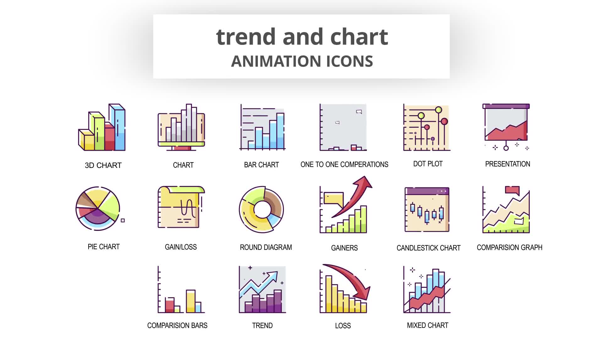 Trend & Chart Animation Icons Videohive 30041919 After Effects Image 8