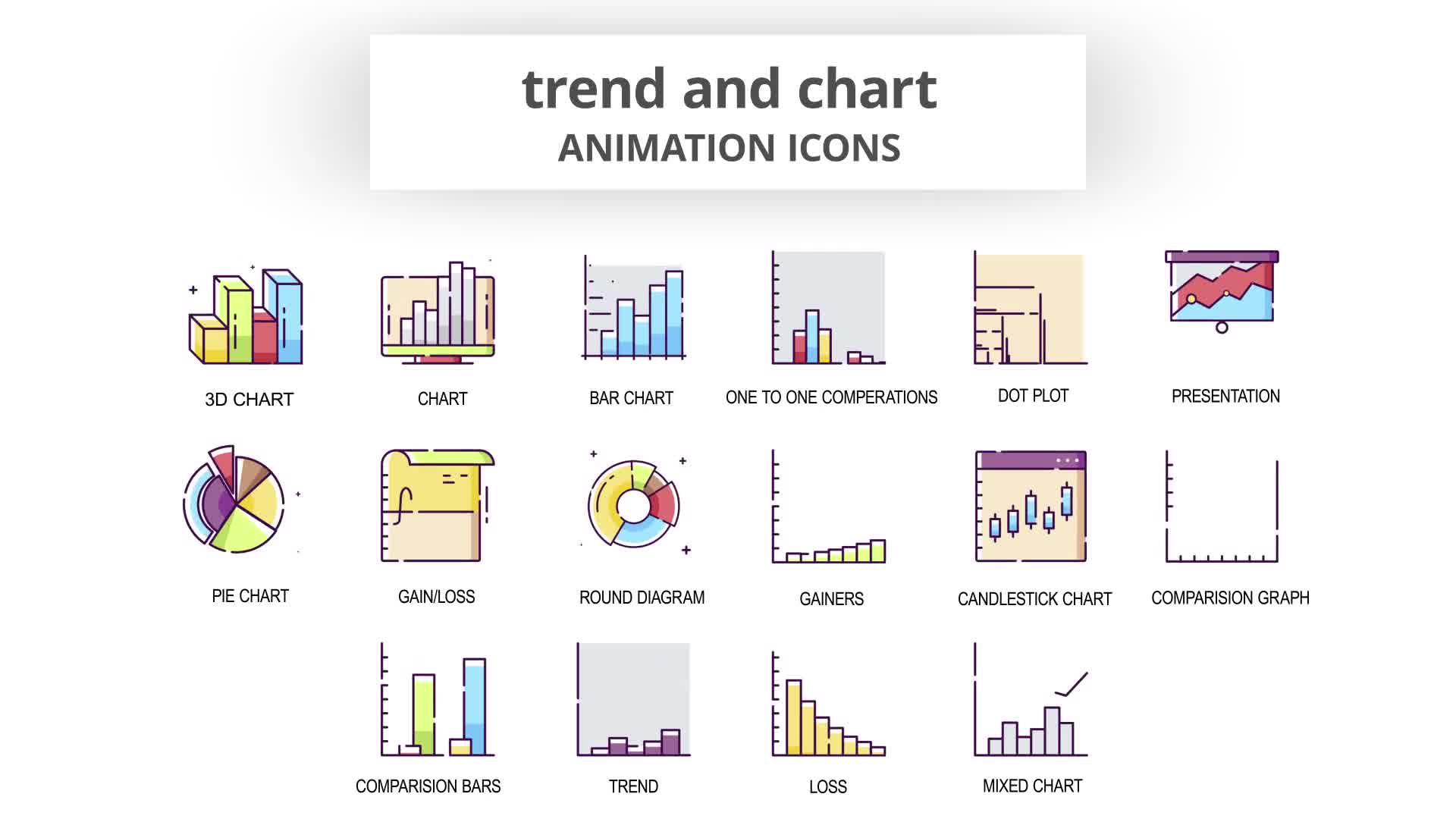 Trend & Chart Animation Icons Videohive 30041919 After Effects Image 9