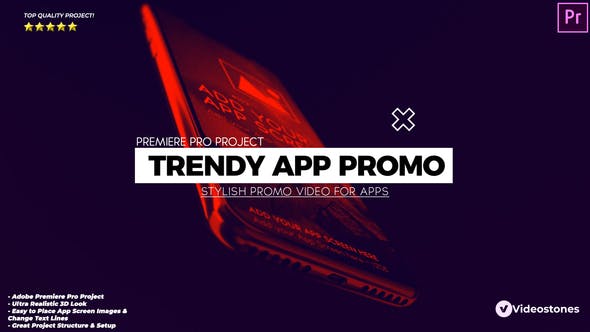 Trendy App Promo 3d Mobile App Mockup Demonstration Video Premiere Pro - 34361510 Download Videohive