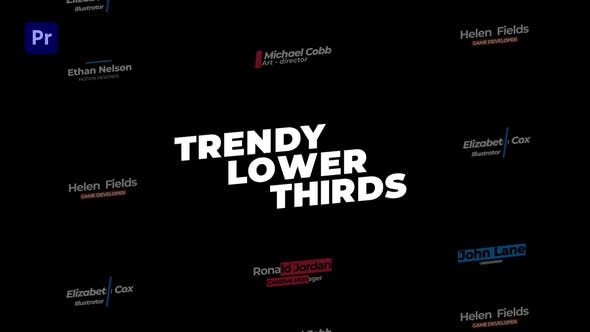 Trendy Lower Thirds MOGRT - Download 33122863 Videohive
