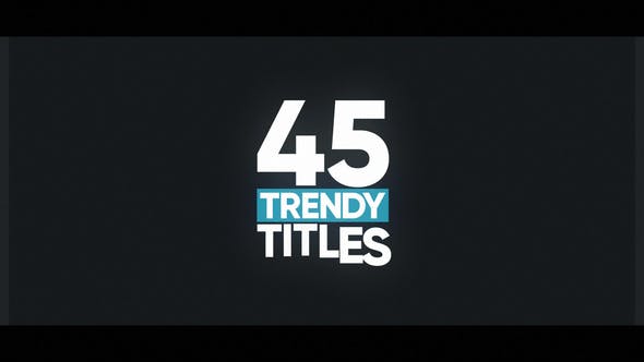 Trendy Titles (Miscellaneous) - Download 23263731 Videohive