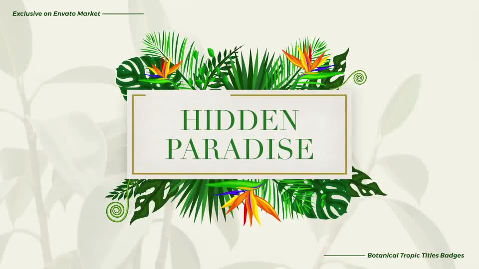 Tropical Titles Badge Videohive 23389450 After Effects Image 2