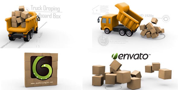 Truck Dropping Cardboard Box - Download Videohive 7809450