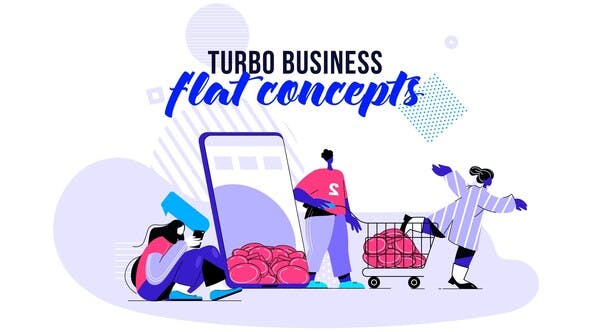 Turbo Business Flat Concept - Videohive Download 26140416