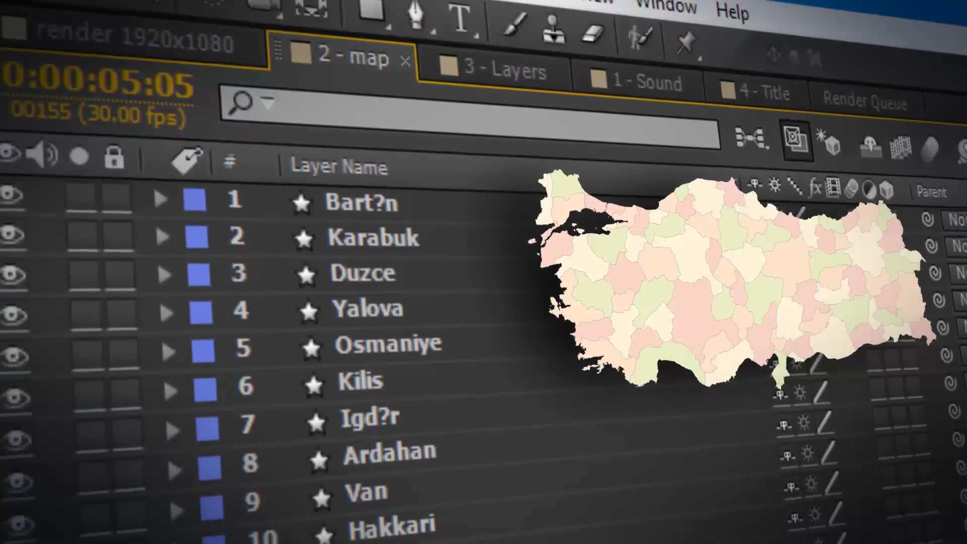 Turkey Map Republic of Turkey Map Kit Videohive 24591583 After Effects Image 2