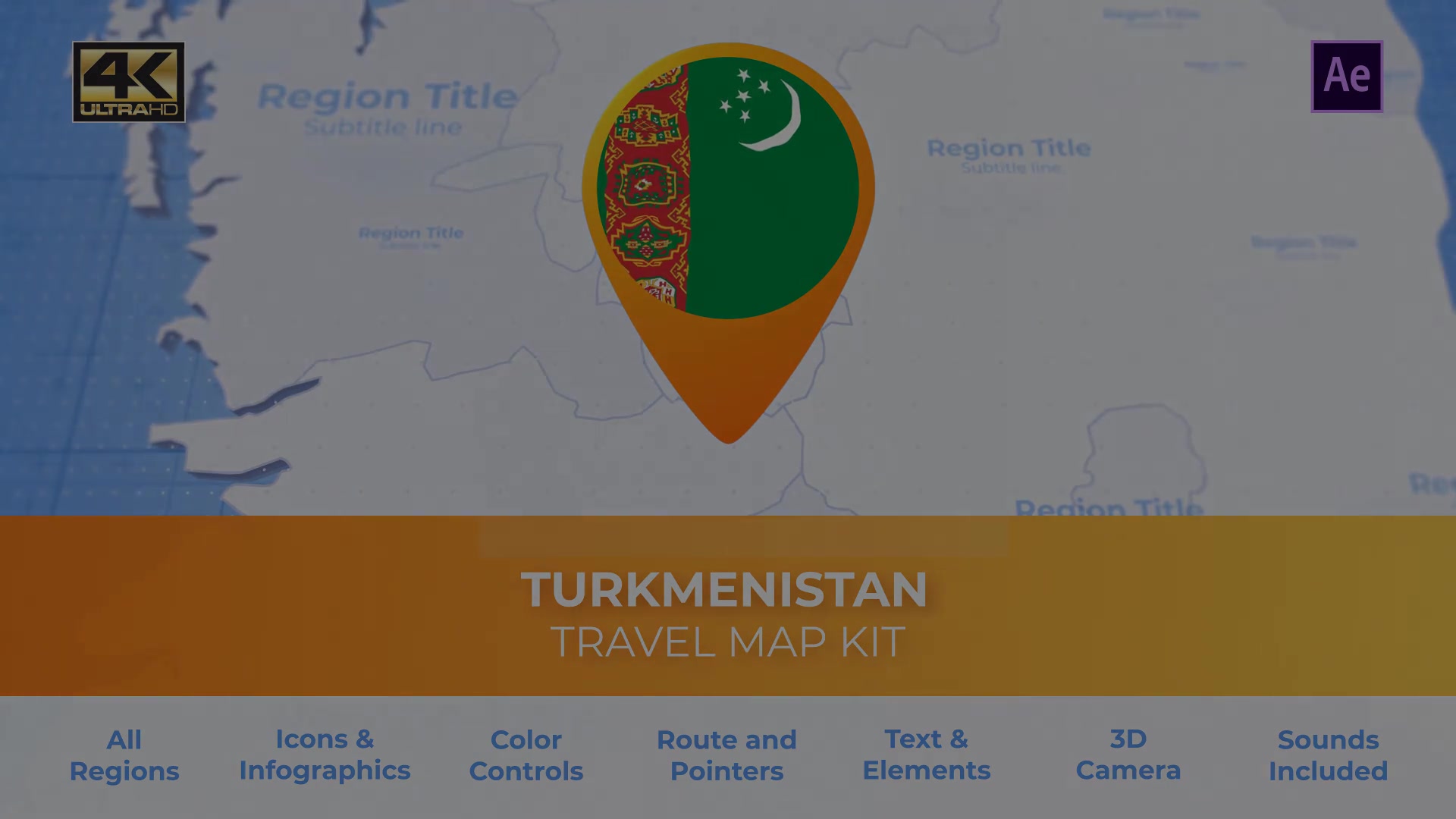 Turkmenistan Map Turkmenia Travel Map Videohive 30472536 After Effects Image 13