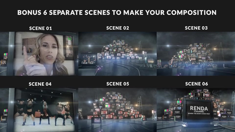 Tv Video Multiscreen Opener Videohive 23933125 After Effects Image 12