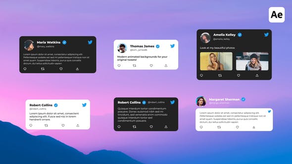 Tweets Pack For After Effects - Videohive Download 38305577