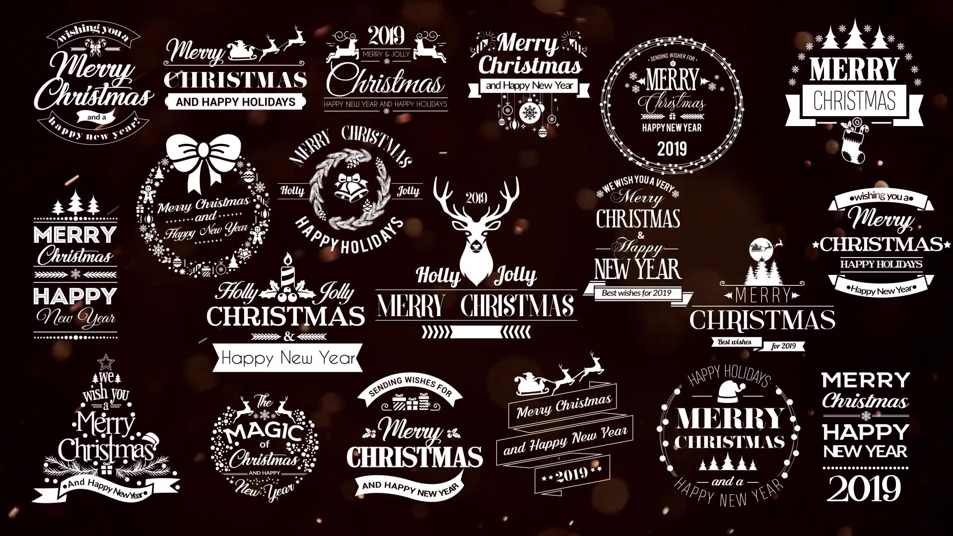 Twenty Christmas Badges - Download Videohive 22938212