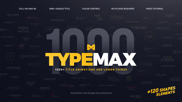 TypeMax | 1000 Titles and Lower Thirds - Download Videohive 19429492