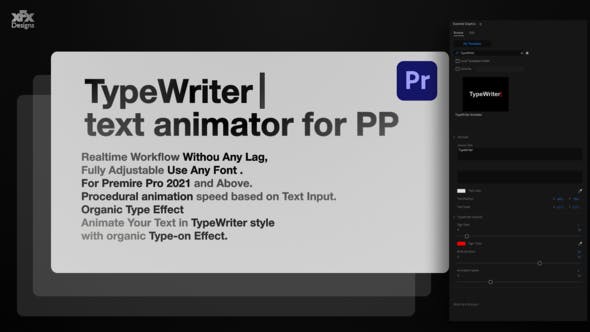 Typewriter Text Animator For Premiere Pro MOGRT - 37491978 Videohive Download