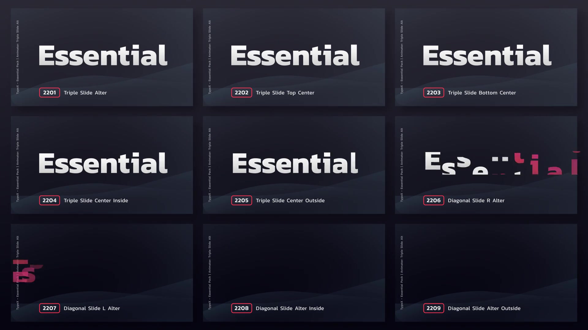 TypeX Essential Pack: Title Animation Presets Library Videohive 25736756 After Effects Image 11