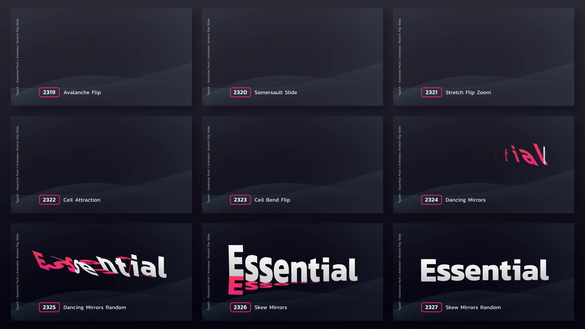 TypeX Essential Pack: Title Animation Presets Library Videohive 25736756 After Effects Image 12