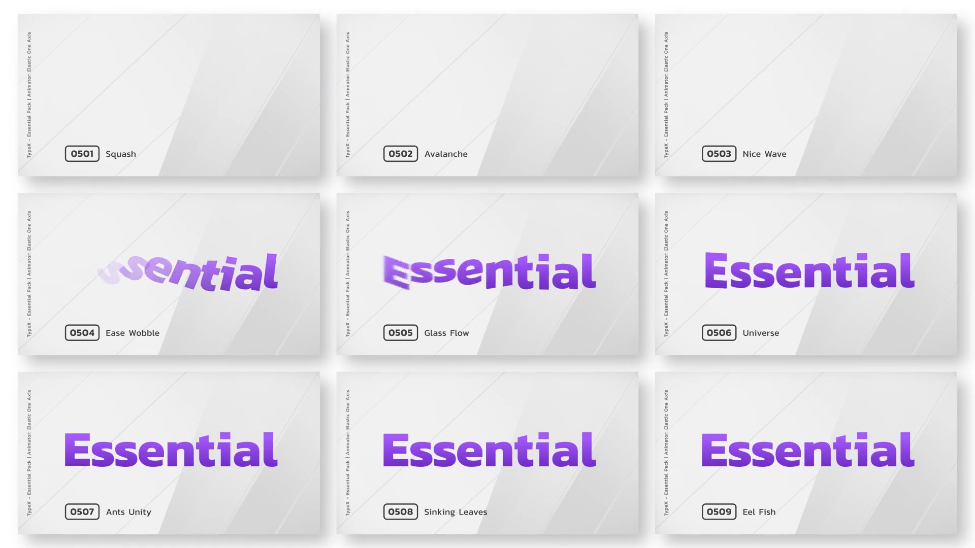 TypeX Essential Pack: Title Animation Presets Library Videohive 25736756 After Effects Image 3