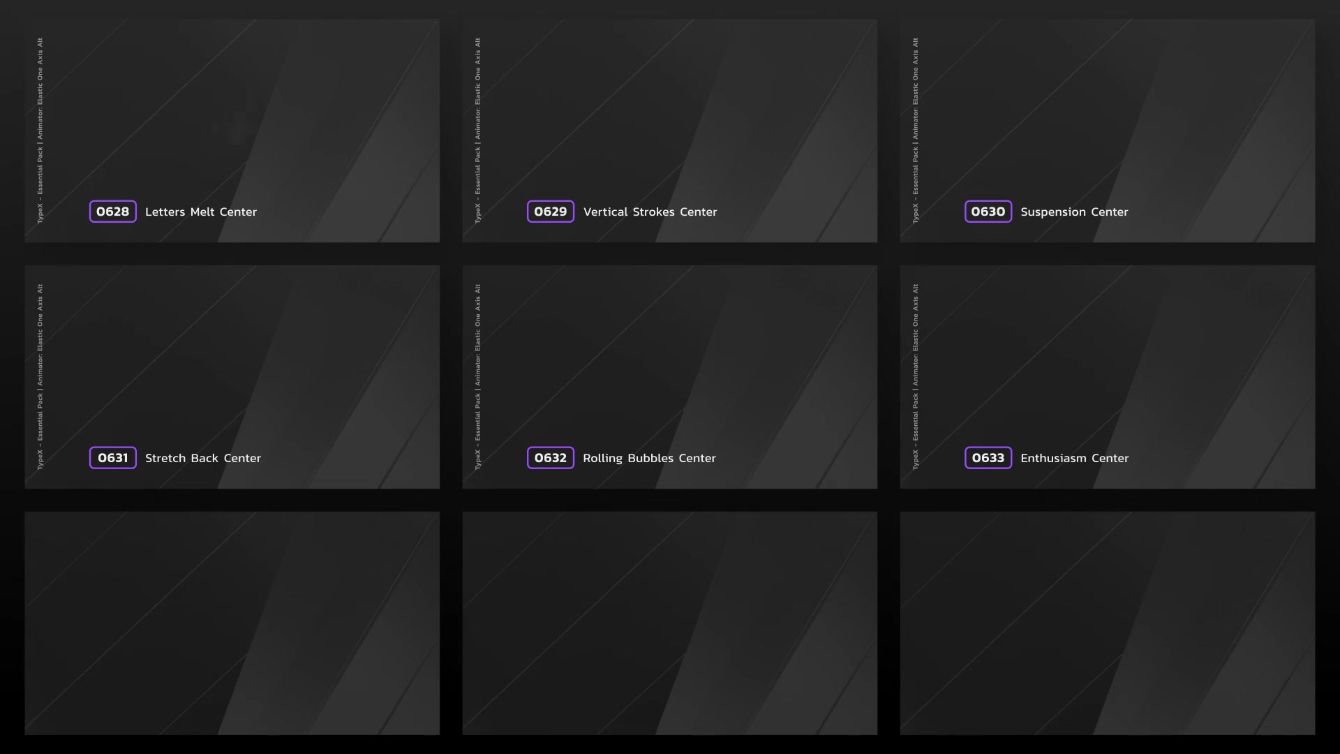 TypeX Essential Pack: Title Animation Presets Library Videohive 25736756 After Effects Image 4
