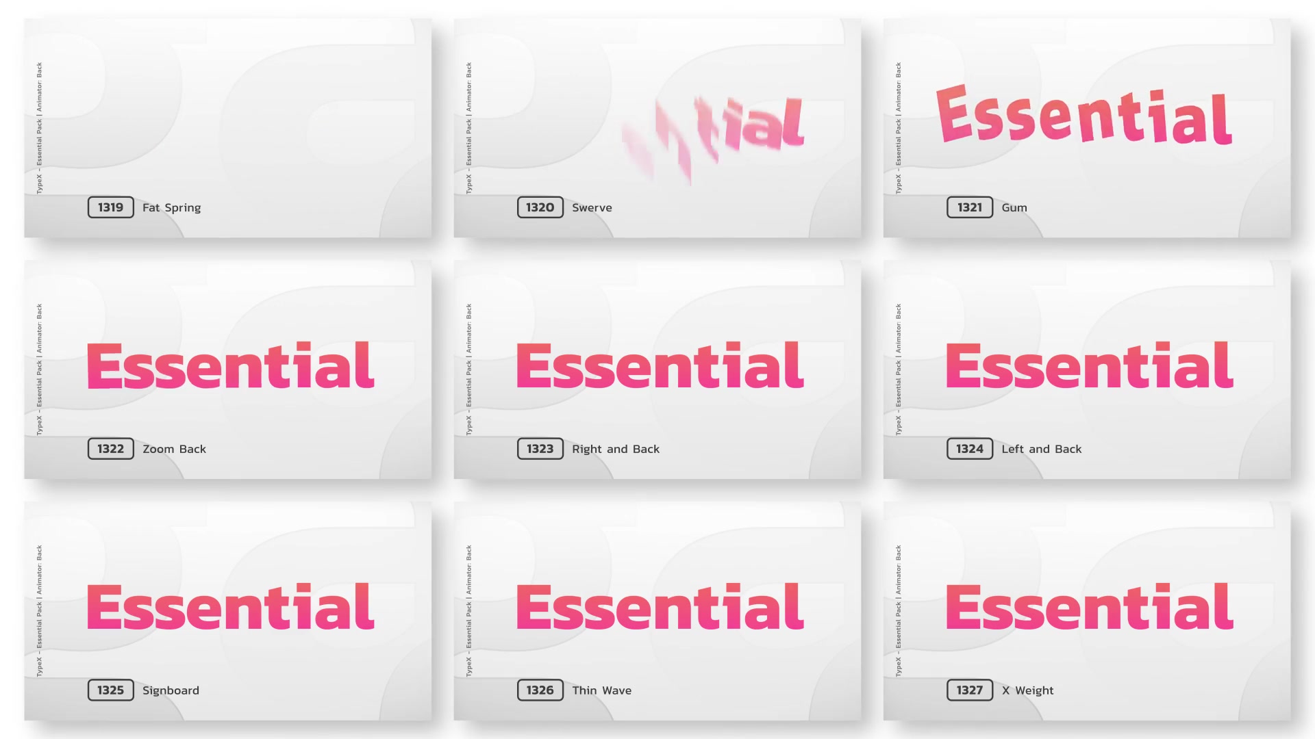 TypeX Essential Pack: Title Animation Presets Library Videohive 25736756 After Effects Image 6