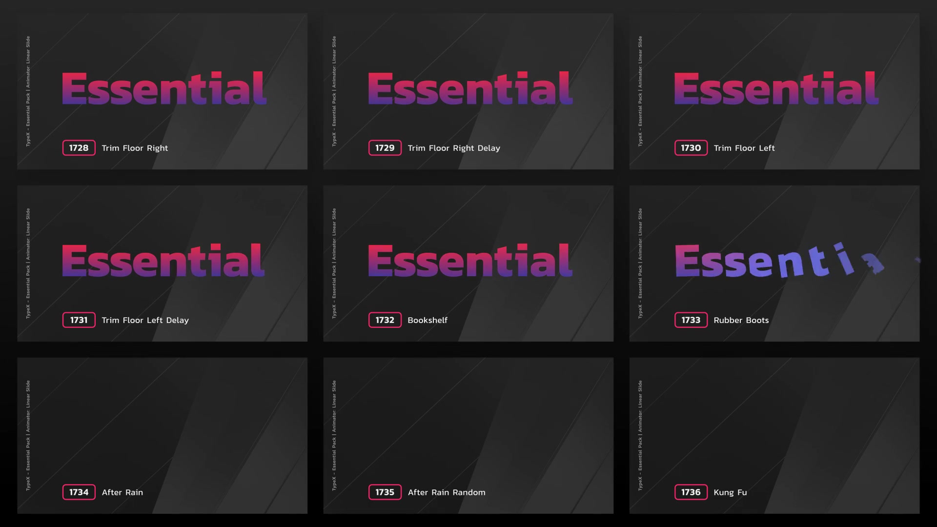 TypeX Essential Pack: Title Animation Presets Library Videohive 25736756 After Effects Image 9