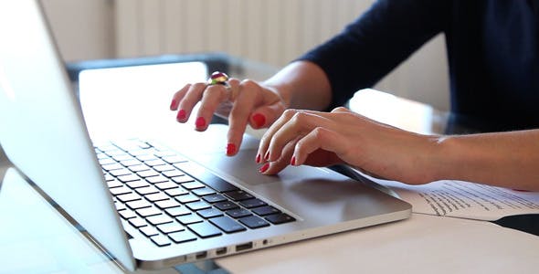 Typing On Laptop  - Download 7790579 Videohive