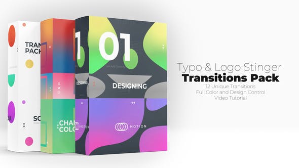 Typo & Logo Stinger Transitions Pack - Videohive Download 30459517