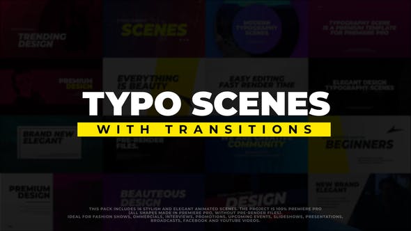 Typo Scenes with Transitions - 22955706 Videohive Download