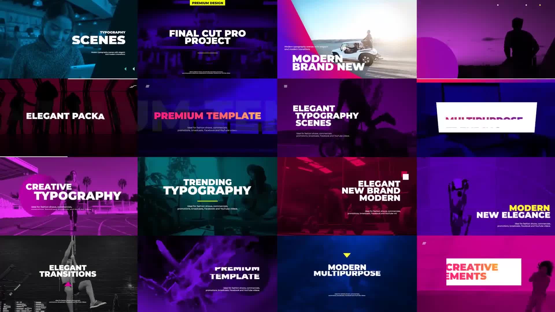 Typo Scenes with Transitions Videohive 28972617 Apple Motion Image 1