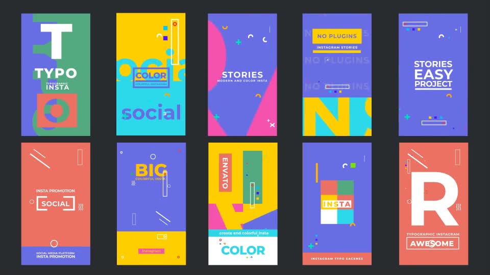 Typographic Instagram Stories Vol 0.1 Videohive 28897023 After Effects Image 2